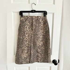 See by Chloe wool blend animal print skirt size 36 (small)